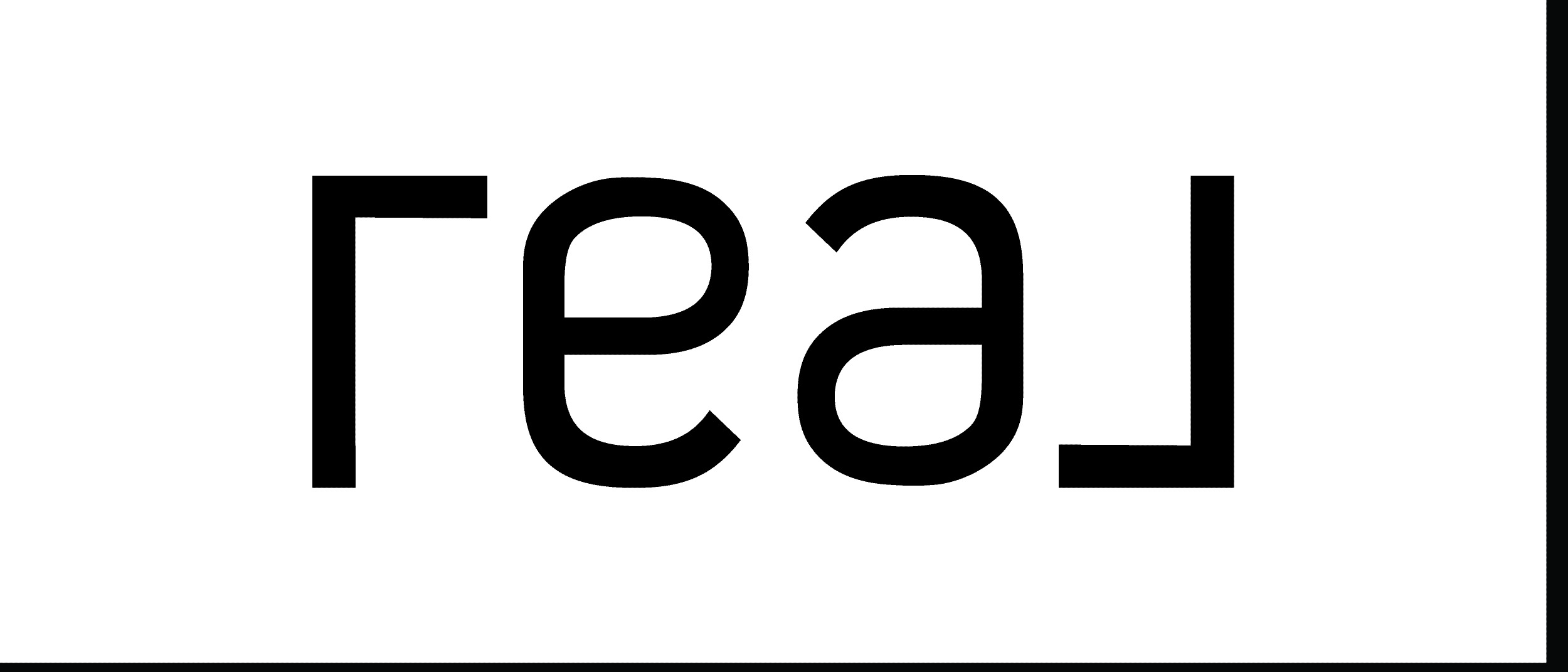 Real Logo Knockout Black with White Wordmark